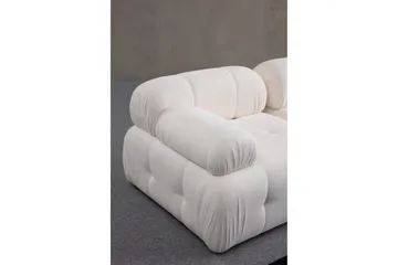 Belgin Bubblig Soffa 3-sits med fasta armstöd - Vit - Möbler - Soffa - Modulsoffor - Komplett modulsoffa