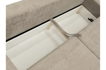 Bella Bäddsoffa 3-sits i Plysch - Beige - Möbler - Soffa - Bäddsoffa