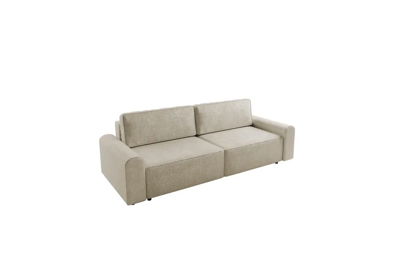 Bella Bäddsoffa 3-sits i Plysch - Beige - Möbler - Soffa - Bäddsoffa