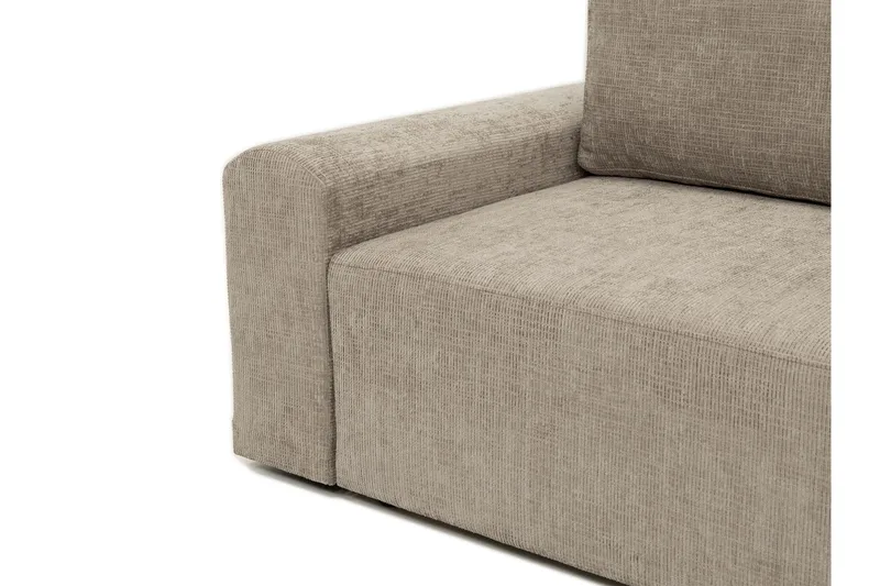 Bella Bäddsoffa 3-sits i Plysch - Beige - Möbler - Soffa - Bäddsoffa