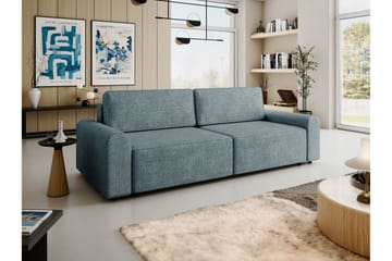 Bella Bäddsoffa 3-sits i Plysch - Grå - Möbler - Soffa - Bäddsoffa