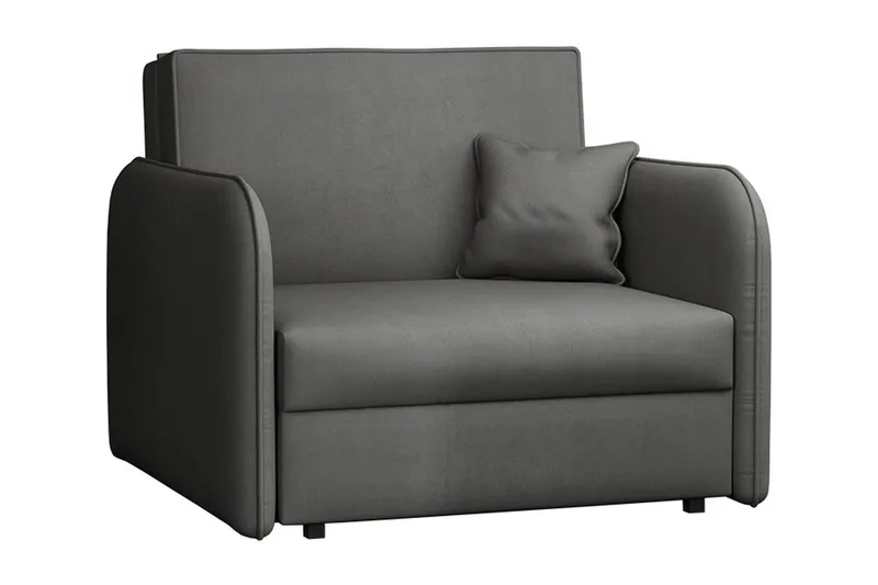 Bensbyn 1-sits Utdragbar Bäddsoffa med Förvaring i Tyg - Grå - Möbler - Soffa - Bäddsoffa - Bäddsoffa 2 sits