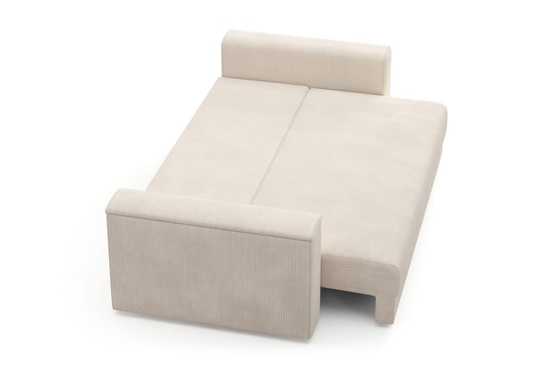 Bergen Extra djup 3-sits Bäddsoffa med Bäddmadrass i Latex och Tvättbar klädsel - Beige - Möbler - Soffa - Bäddsoffa - Bäddsoffa 3 sits