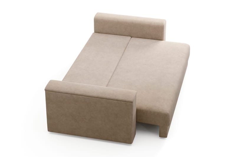 Bergen Extra djup 3-sits Bäddsoffa med Bäddmadrass i Polyesterskum Vändbar Sommar- & Vintersida och Tvättbar klädsel - Brun Tyg - Möbler - Soffa - Bäddsoffa - Bäddsoffa 3 sits