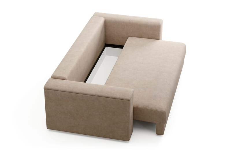 Bergen Extra djup 3-sits Bäddsoffa med Bäddmadrass i Polyesterskum Vändbar Sommar- & Vintersida och Tvättbar klädsel - Brun Tyg - Möbler - Soffa - Bäddsoffa - Bäddsoffa 3 sits