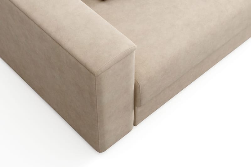 Bergen Extra djup 3-sits Bäddsoffa med Bäddmadrass i Polyesterskum Vändbar Sommar- & Vintersida och Tvättbar klädsel - Brun Tyg - Möbler - Soffa - Bäddsoffa - Bäddsoffa 3 sits