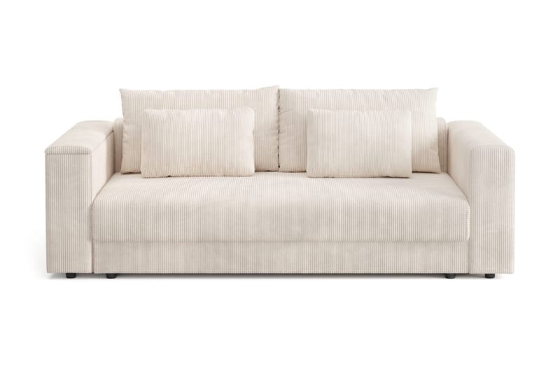 Bergen Extra djup 3-sits Bäddsoffa med Bäddmadrass i Polyesterskum och Tvättbar klädsel - Beige - Möbler - Soffa - Bäddsoffa - Bäddsoffa 3 sits