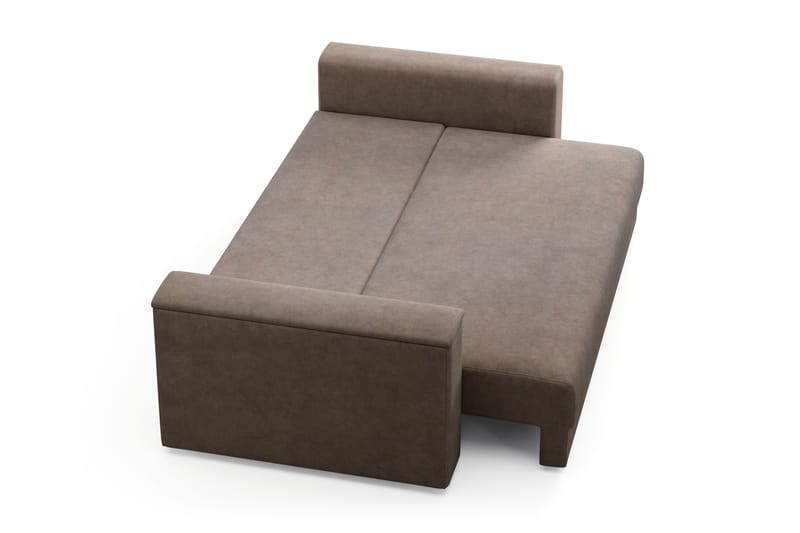 Bergen Extra djup Framåtbäddad 3-sits Bäddsoffa med Bäddmadrass i Memoryskum och Tvättbar klädsel - Brun Tyg - Möbler - Soffa - Bäddsoffa - Bäddsoffa 3 sits