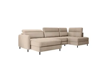 Berrto Soffa med Divan och Schäslong 5-sits - Beige - Möbler - Soffa - U-soffa