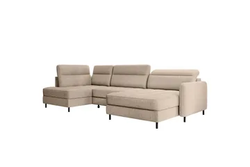 Berrto Soffa med Divan och Schäslong 5-sits - Beige - Möbler - Soffa - U-soffa