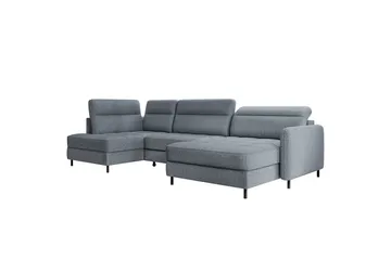 Berrto Soffa med Divan och Schäslong 5-sits - Grå - Möbler - Soffa - U-soffa