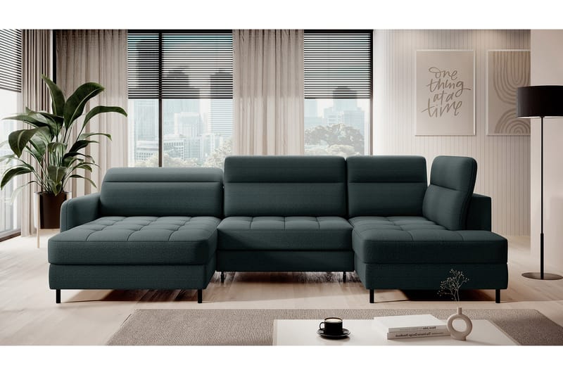 Berrto Soffa med Divan och Schäslong 5-sits - Grå - Möbler - Soffa - U-soffa