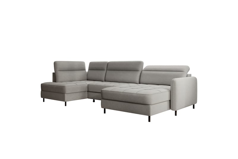 Berrto Soffa med Divan och Schäslong 5-sits - Grå - Möbler - Soffa - U-soffa