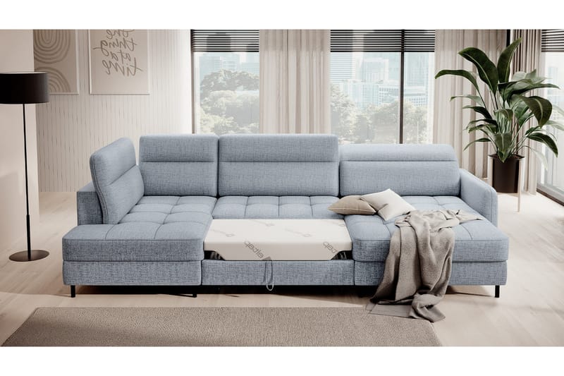 Berrto Soffa med Divan och Schäslong 5-sits - Grå - Möbler - Soffa - U-soffa