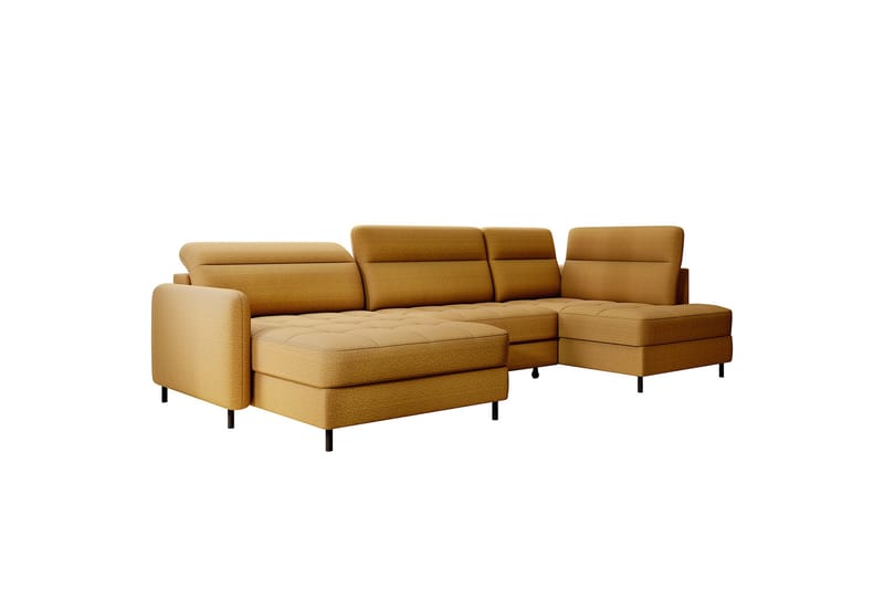 Berrto Soffa med Divan och Schäslong 5-sits - Guld - Möbler - Soffa - U-soffa