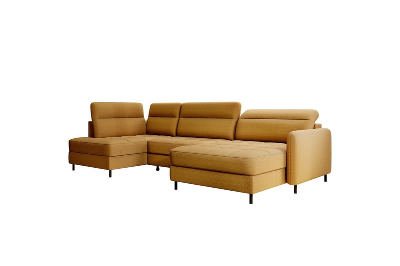 Berrto Soffa med Divan och Schäslong 5-sits - Guld - Möbler - Soffa - U-soffa