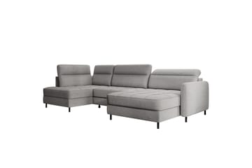 Berrto Soffa med Divan och Schäslong 5-sits - Ljusgrå - Möbler - Soffa - U-soffa