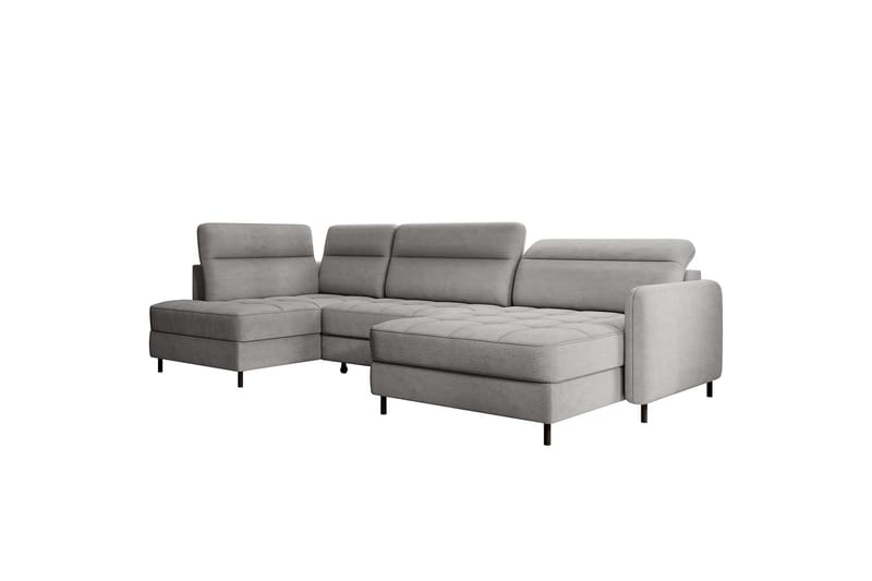 Berrto Soffa med Divan och Schäslong 5-sits - Ljusgrå - Möbler - Soffa - U-soffa