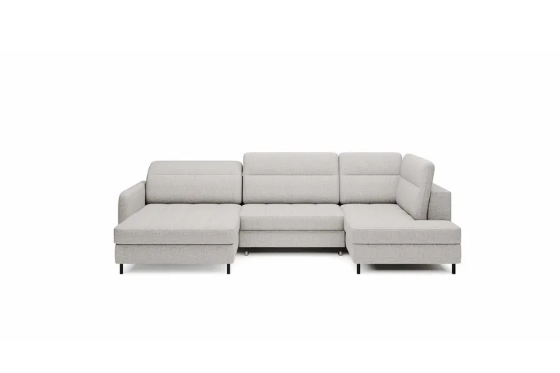 Berrto Soffa med Divan och Schäslong 5-sits - Ljusgrå - Möbler - Soffa - U-soffa
