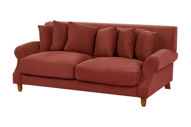 Bijan Soffa 2-sits - Röd/Mörkt trä - Möbler - Soffa - 2 sits soffa