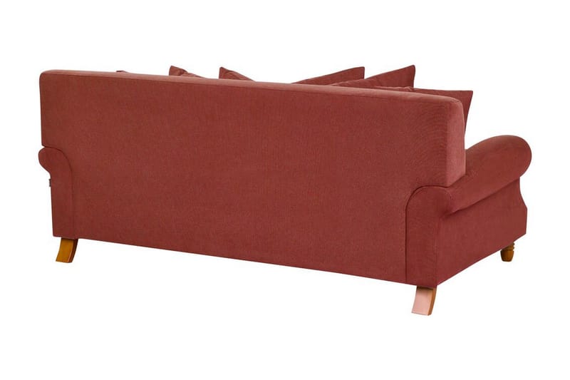 Bijan Soffa 2-sits - Röd/Mörkt trä - Möbler - Soffa - 2 sits soffa