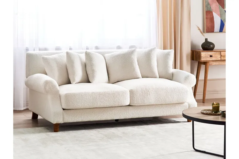Bijan Soffa 2-sits - Vit/Mörkt trä - Möbler - Soffa - 2 sits soffa
