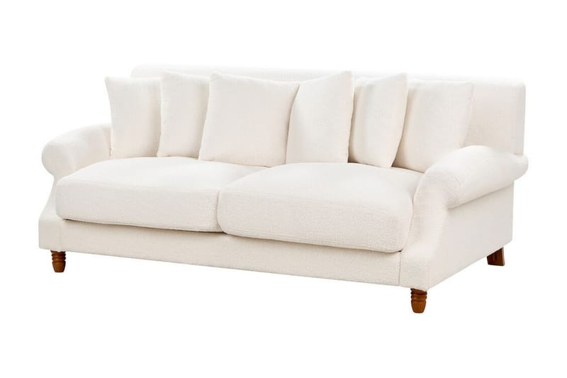Bijan Soffa 2-sits - Vit/Mörkt trä - Möbler - Soffa - 2 sits soffa