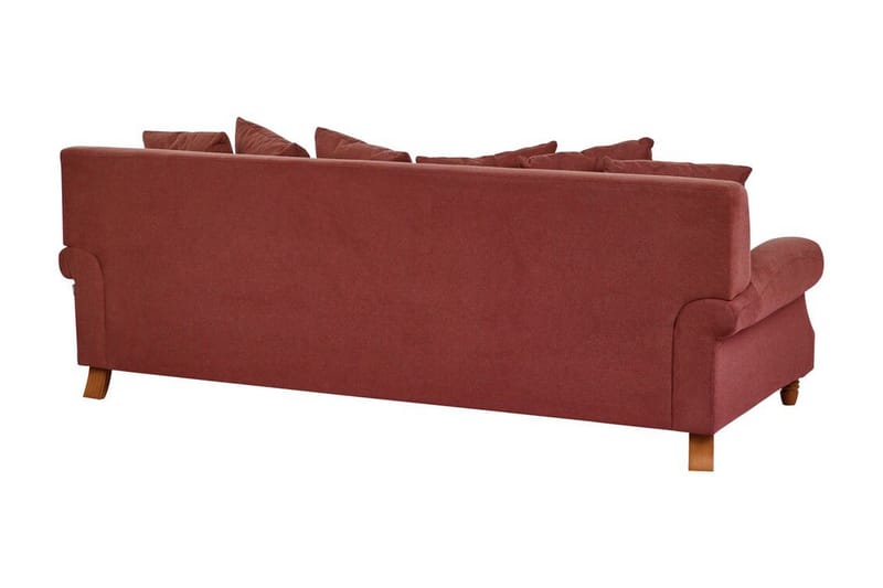 Bijan Soffa 3-sits - Röd/Mörkt trä - Möbler - Soffa - 3 sits soffa