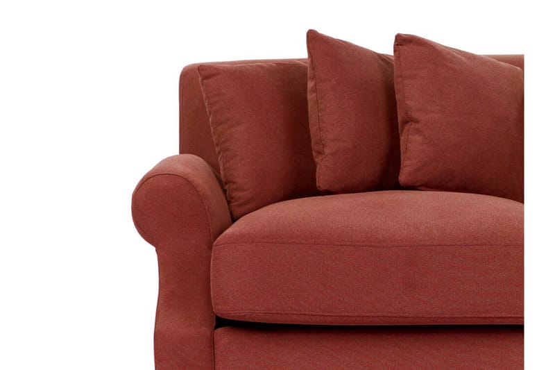 Bijan Soffa 3-sits - Röd/Mörkt trä - Möbler - Soffa - 3 sits soffa
