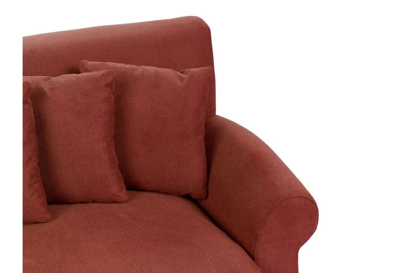 Bijan Soffa 3-sits - Röd/Mörkt trä - Möbler - Soffa - 3 sits soffa