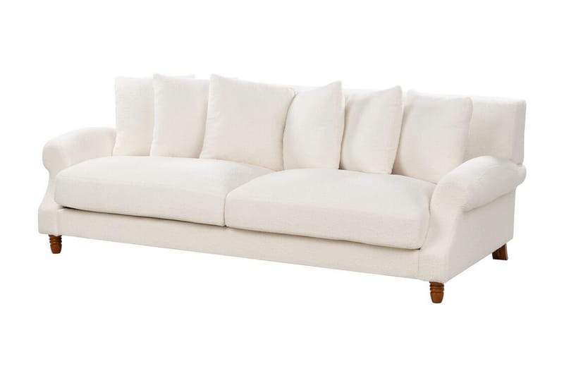 Bijan Soffa 3-sits - Vit/Mörkt trä - Möbler - Soffa - 3 sits soffa