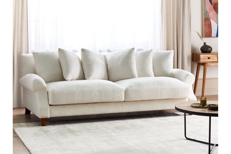 Bijan Soffa 3-sits - Vit/Mörkt trä - Möbler - Soffa - 3 sits soffa