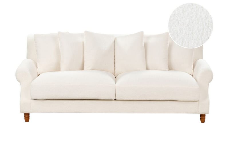 Bijan Soffa 3-sits - Vit/Mörkt trä - Möbler - Soffa - 3 sits soffa