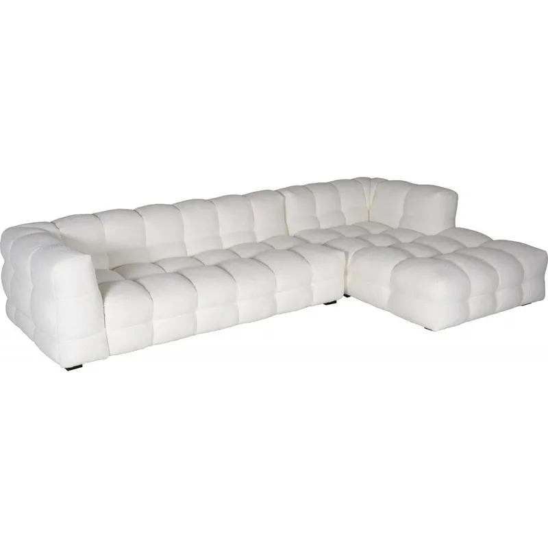 Billy divansoffa offwhite - Bubblig design - 322 cm, Cream
