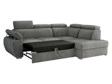 Binche 4-sits Bäddsoffa schäslong höger med förvaring - Mörkgrå - Möbler - Soffa - Bäddsoffa