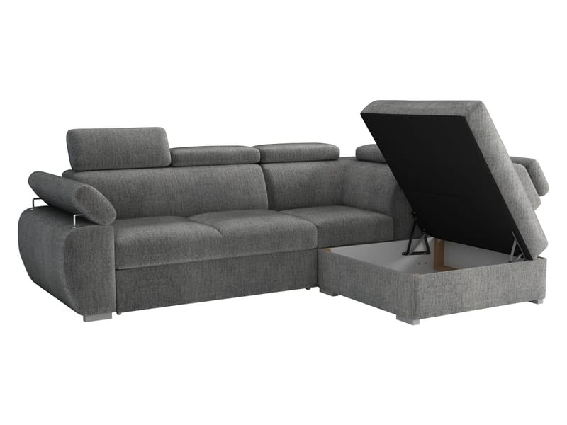 Binche 4-sits Bäddsoffa schäslong höger med förvaring - Mörkgrå - Möbler - Soffa - Bäddsoffa