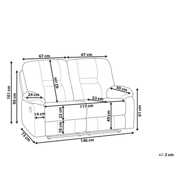 2-sits soffa Rovik - Beige - Möbler - Soffa - Biosoffa & reclinersoffa - 2 sits biosoffa & reclinersoffa
