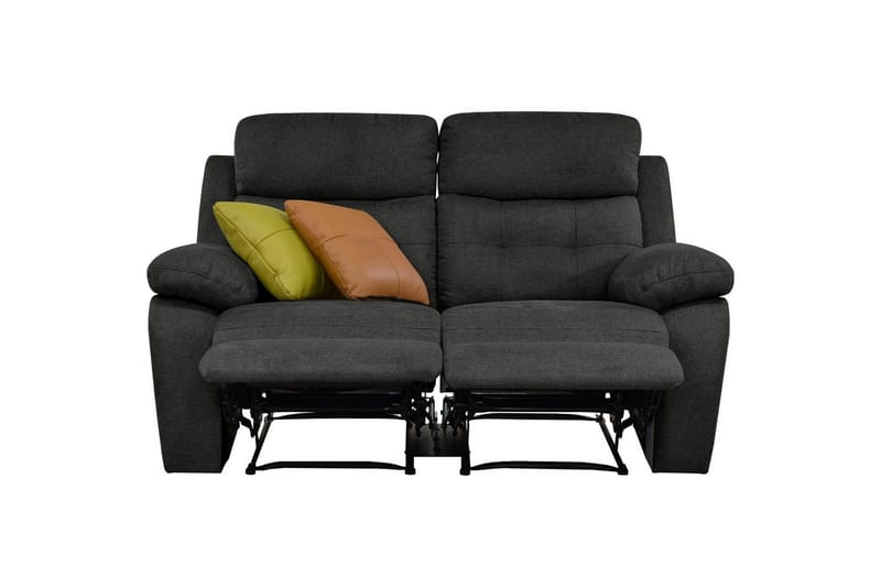 2-sitssoffa Lannilis Antracit, Tyg/Trä/Metall - Antracit, Tyg/Trä/Metall - Möbler - Soffa - Biosoffa & reclinersoffa - 2 sits biosoffa & reclinersoffa