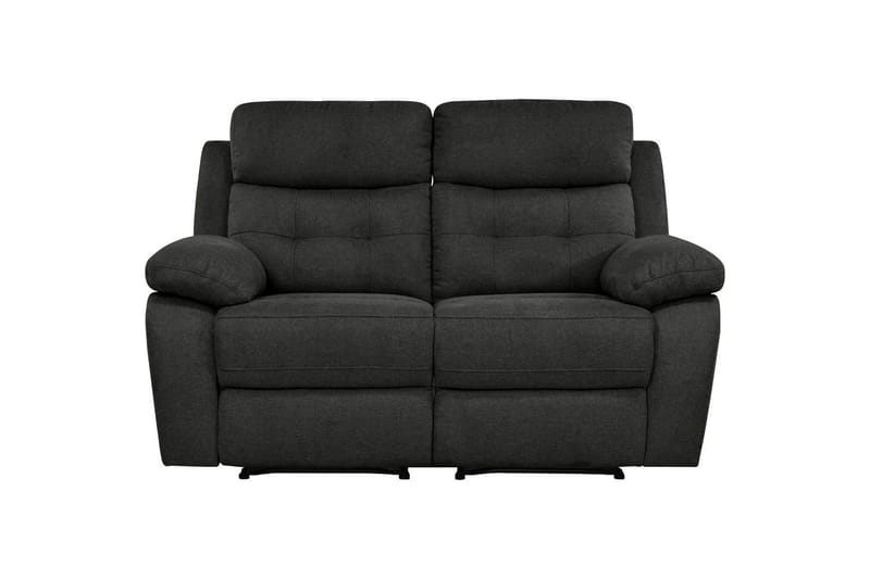 2-sitssoffa Lannilis Antracit, Tyg/Trä/Metall - Antracit, Tyg/Trä/Metall - Möbler - Soffa - Biosoffa & reclinersoffa - 2 sits biosoffa & reclinersoffa