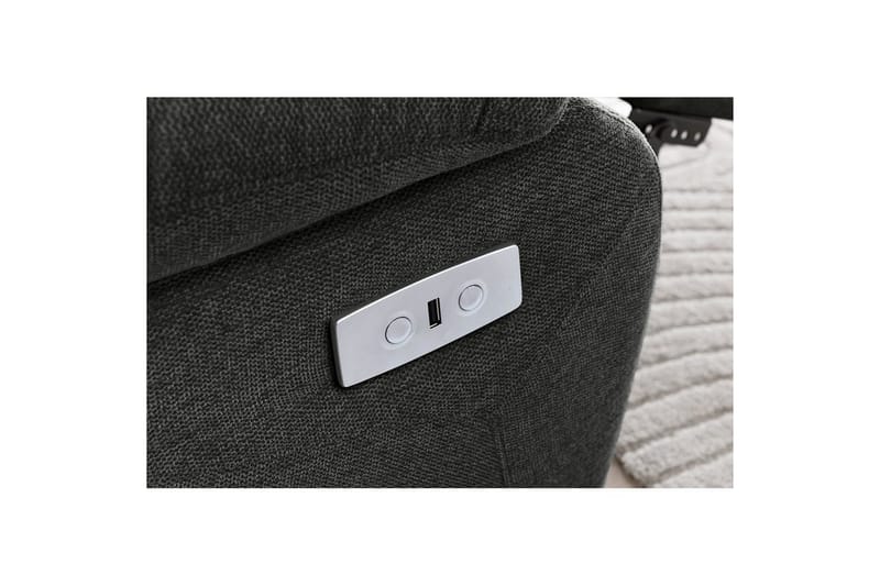 2-sitssoffa Lannilis Antracit, Tyg/Trä/Metall - Antracit, Tyg/Trä/Metall - Möbler - Soffa - Biosoffa & reclinersoffa - 2 sits biosoffa & reclinersoffa