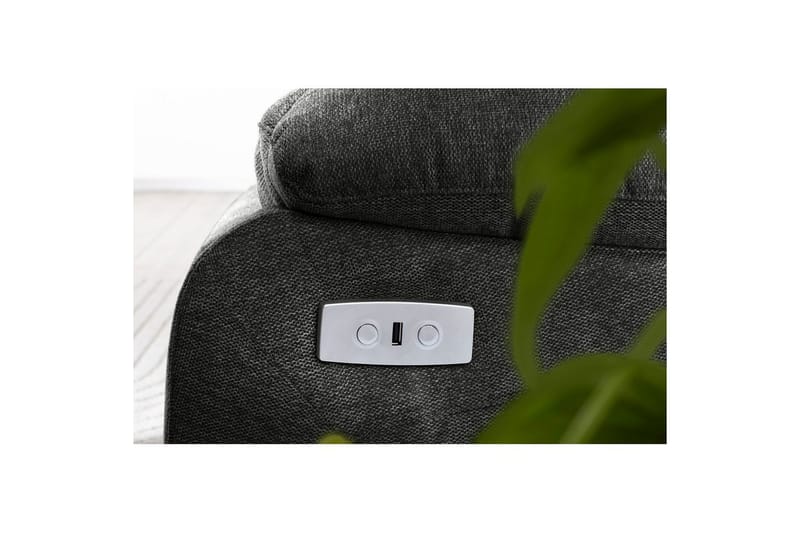 2-sitssoffa Lannilis Antracit, Tyg/Trä/Metall - Antracit, Tyg/Trä/Metall - Möbler - Soffa - Biosoffa & reclinersoffa - 2 sits biosoffa & reclinersoffa