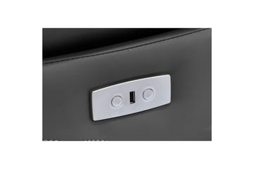 2-sitssoffa Lannilis Grå, PU/trä/metall - Grå, PU/trä/metall - Möbler - Soffa - Biosoffa & reclinersoffa - 2 sits biosoffa & reclinersoffa