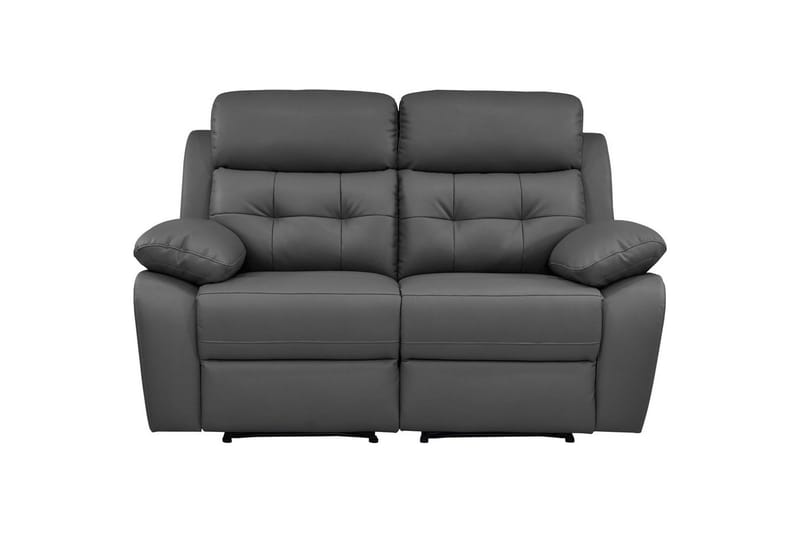 2-sitssoffa Lannilis Grå, PU/trä/metall, Grå, PU/trä/metall