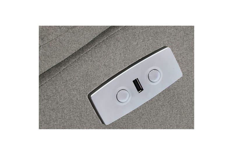 2-sitssoffa Southbrook Ljusgrå, Tyg/Trä/Metall, Elektrisk vilstol - Ljusgrå, Tyg/Trä/Metall, Elektrisk vilstol - Möbler - Soffa - Biosoffa & reclinersoffa - 2 sits biosoffa & reclinersoffa