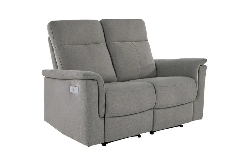 2-sitssoffa Southbrook Ljusgrå, Tyg/Trä/Metall, Elektrisk vilstol, Ljusgrå, Tyg/Trä/Metall, Elektrisk vilstol