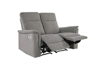 2-sitssoffa Southbrook Ljusgrå, Tyg/Trä/Metall, Elektrisk vilstol - Ljusgrå, Tyg/Trä/Metall, Elektrisk vilstol - Möbler - Soffa - Biosoffa & reclinersoffa - 2 sits biosoffa & reclinersoffa
