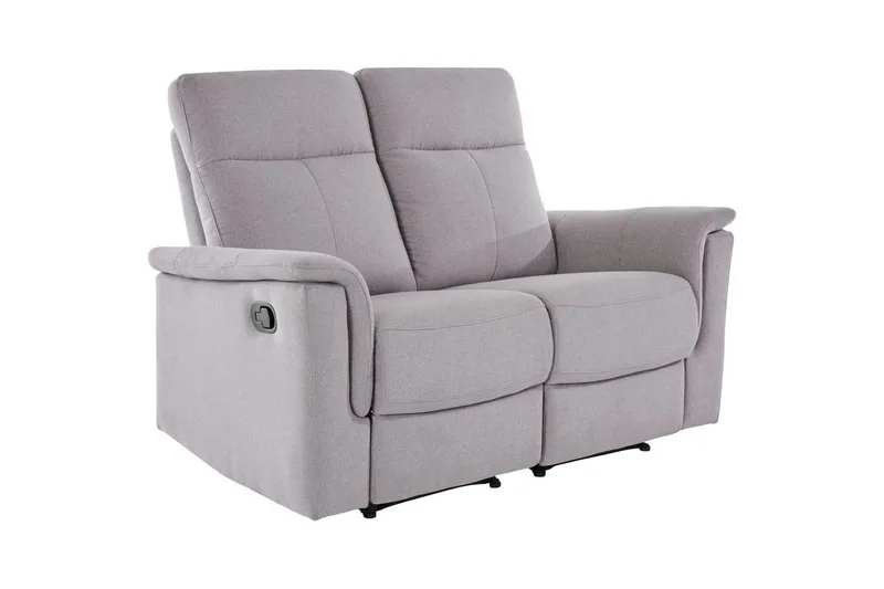 2-sitssoffa Southbrook Ljusgrå, Tyg/Trä/Metall, Manuell vilstol - Ljusgrå, Tyg/Trä/Metall, Manuell vilstol - Möbler - Soffa - Biosoffa & reclinersoffa - 2 sits biosoffa & reclinersoffa