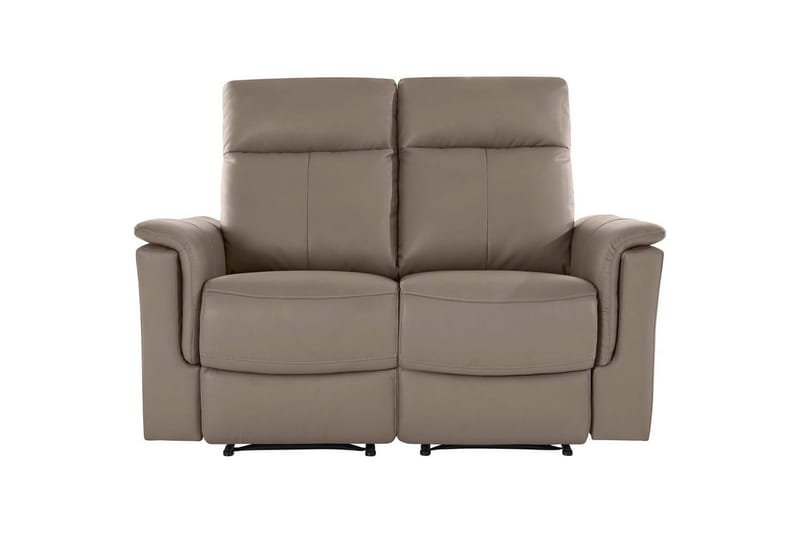 2-sitssoffa Southbrook Ljusgrå, PU/trä/metall, Manuell vilstol - Ljusgrå, PU/trä/metall, Manuell vilstol - Möbler - Soffa - Biosoffa & reclinersoffa - 2 sits biosoffa & reclinersoffa