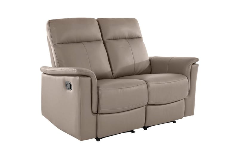 2-sitssoffa Southbrook Ljusgrå, PU/trä/metall, Manuell vilstol - Ljusgrå, PU/trä/metall, Manuell vilstol - Möbler - Soffa - Biosoffa & reclinersoffa - 2 sits biosoffa & reclinersoffa