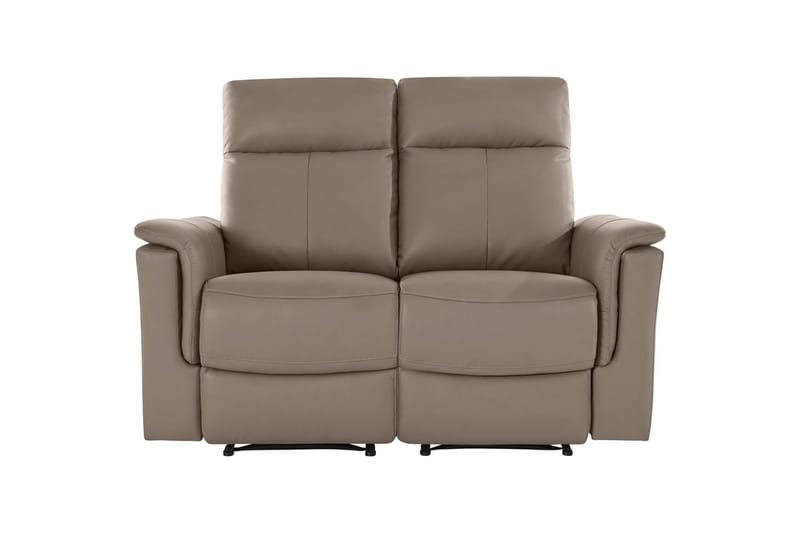 2-sitssoffa Southbrook Ljusgrå, PU/trä/metall, Manuell vilstol - Ljusgrå, PU/trä/metall, Manuell vilstol - Möbler - Soffa - Biosoffa & reclinersoffa - 2 sits biosoffa & reclinersoffa
